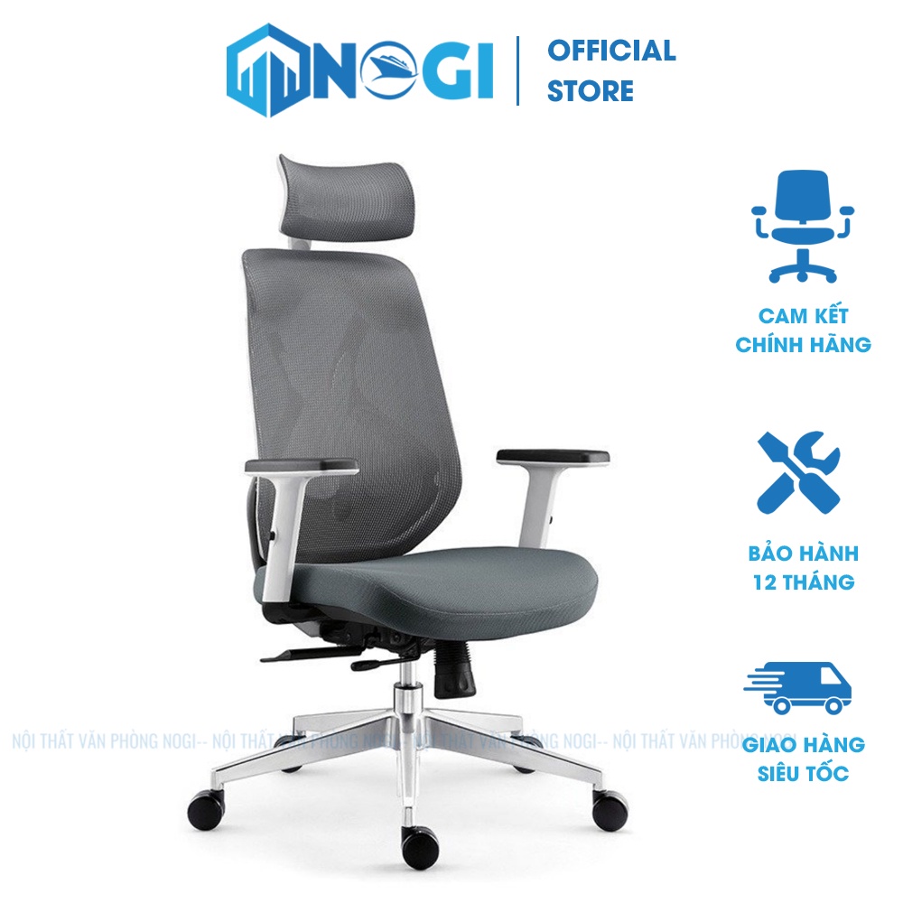 Ghế công thái học NOGI ERGONOMIC BUTTERFLY GD42 Tựa đầu điều chỉnh 4 chiều nâng hạ linh hoạt , thiết kế tinh tế