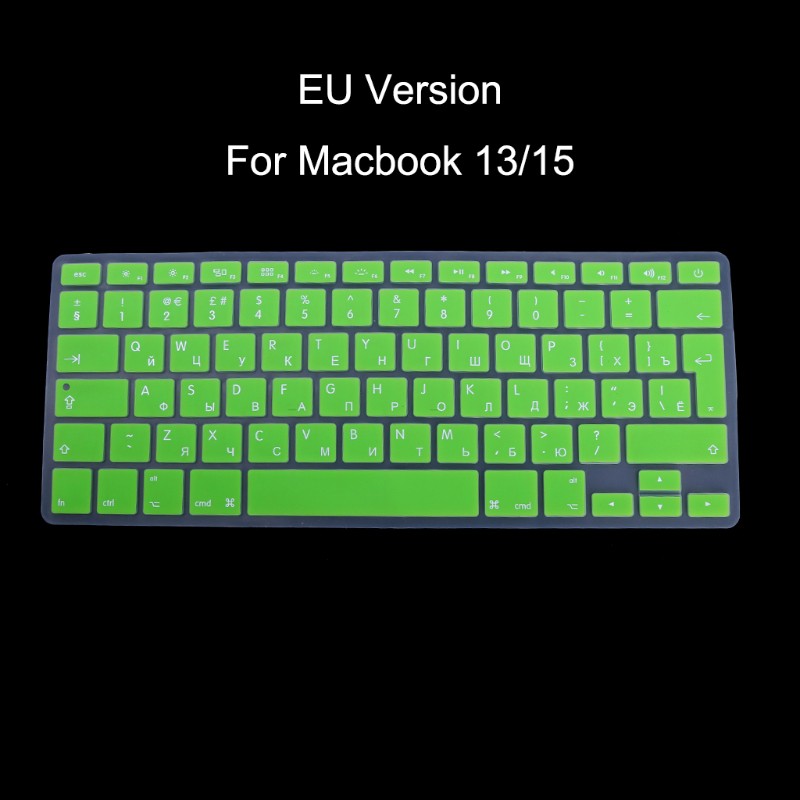 EU Version Russian Keyboard Silicone Skin Cover For Apple Macbook Air Pro 13 15