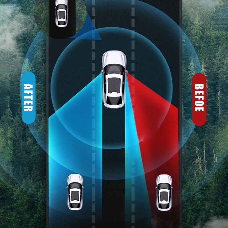 1 Gương Chiếu Hậu Góc Rộng Siêu Mỏng Xoay 360 Độ Không Khung Cho Xe Hơi