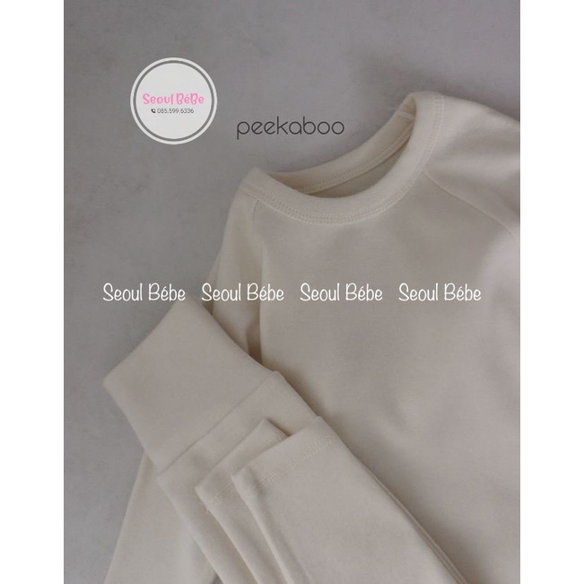 Bộ bodysuit dài tay TOTORI cho bé 5-12kg hãng Peekaboo thu đông 2022
