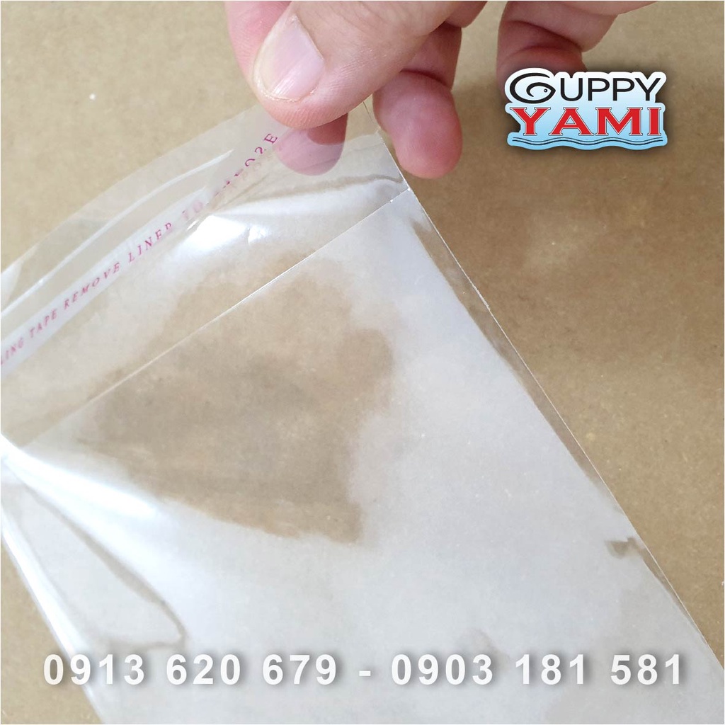 Túi OPP nilon màng ngọc trắng keo dán miệng có lỗ treo (Túi dày loại 1) - KT: 17cm x 12cm
