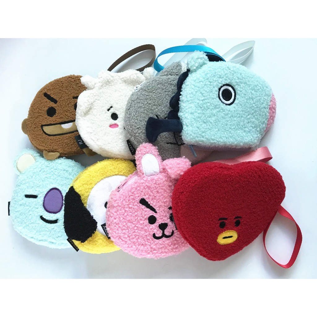 Ví BT21bông thêu họa tiết - ẢNH THẬT