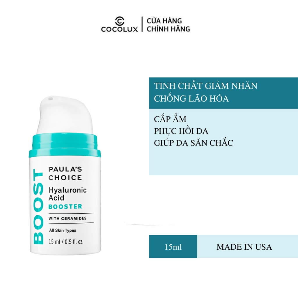 Tinh Chất Giảm Nhăn, Chống Lão Hóa Paula's Choice Hyaluronic Acid Booster 15ml