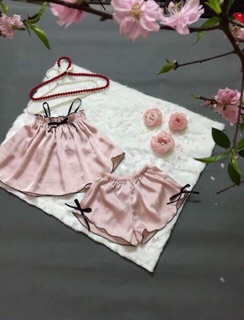Bộ lụa 2 dây  siêu xinh cho bé gái