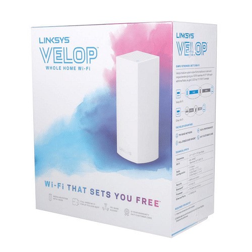 Bộ thu phát Linksys Velop WHW0301AH TriBand 1 Pack AC2200Mbps Hàng chính hãng