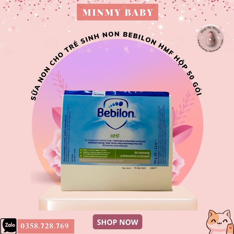 [CÓ SẴN] Sữa Bebilon HMF dành cho bé sinh non hộp 50 gói 1gr (Human Milk Fortifier)