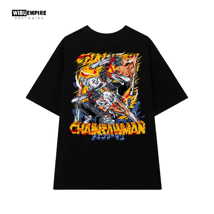 WIBU EMPIRE | Áo Thun Form Rộng DENJI - "Quỷ Cưa"  | Anime Chainsaw Man - Áo Phông Unisex