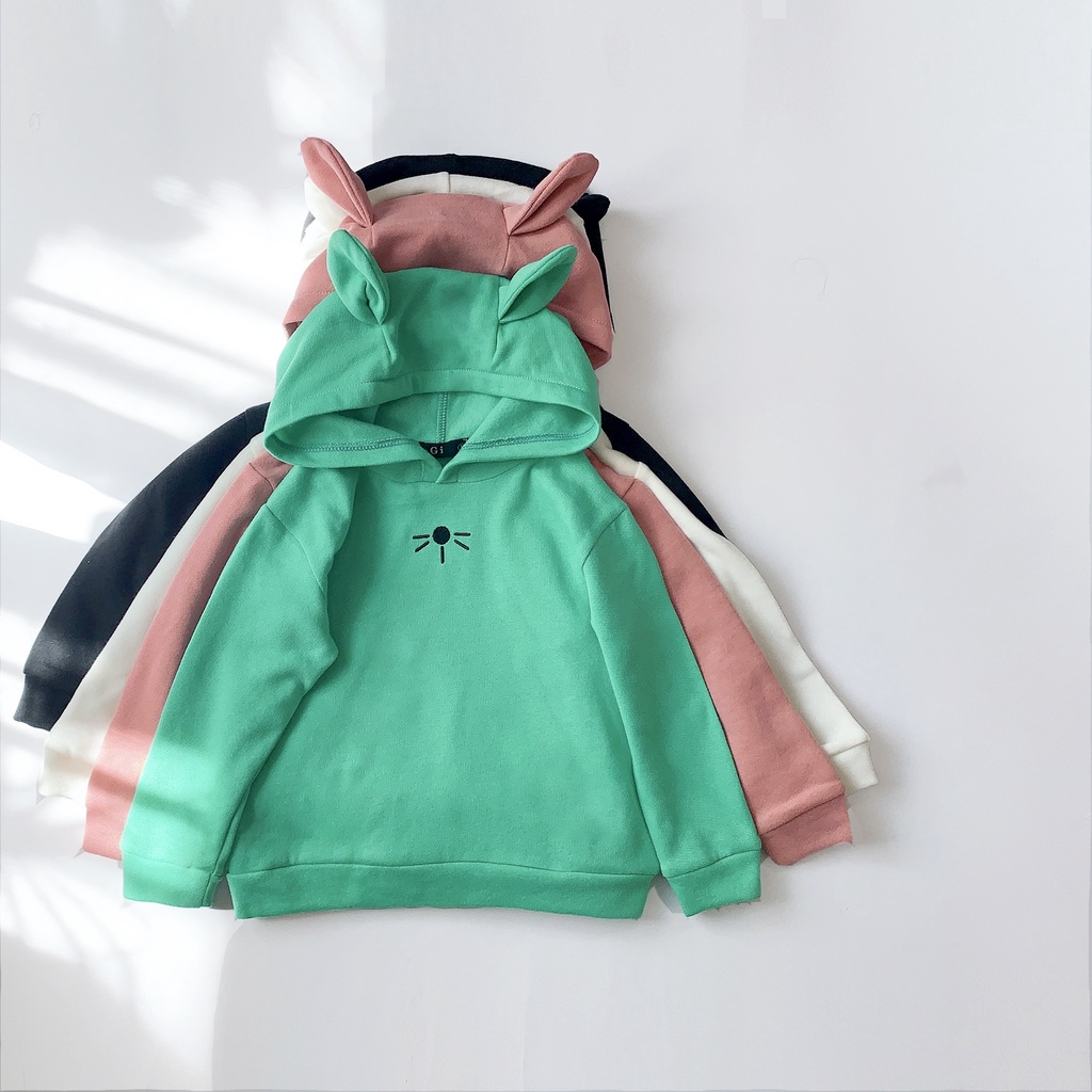 Áo hoodie cho bé trai và bé gái chất nỉ vừa đủ mặc thu đông nhẹ nhàng thoải mái cho bé vận động