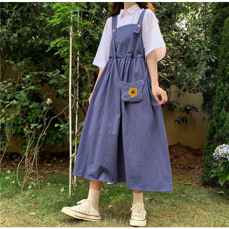 |Sẵn set2 đen S,M|Set váy yếm Nhật cute nhiều mẫu