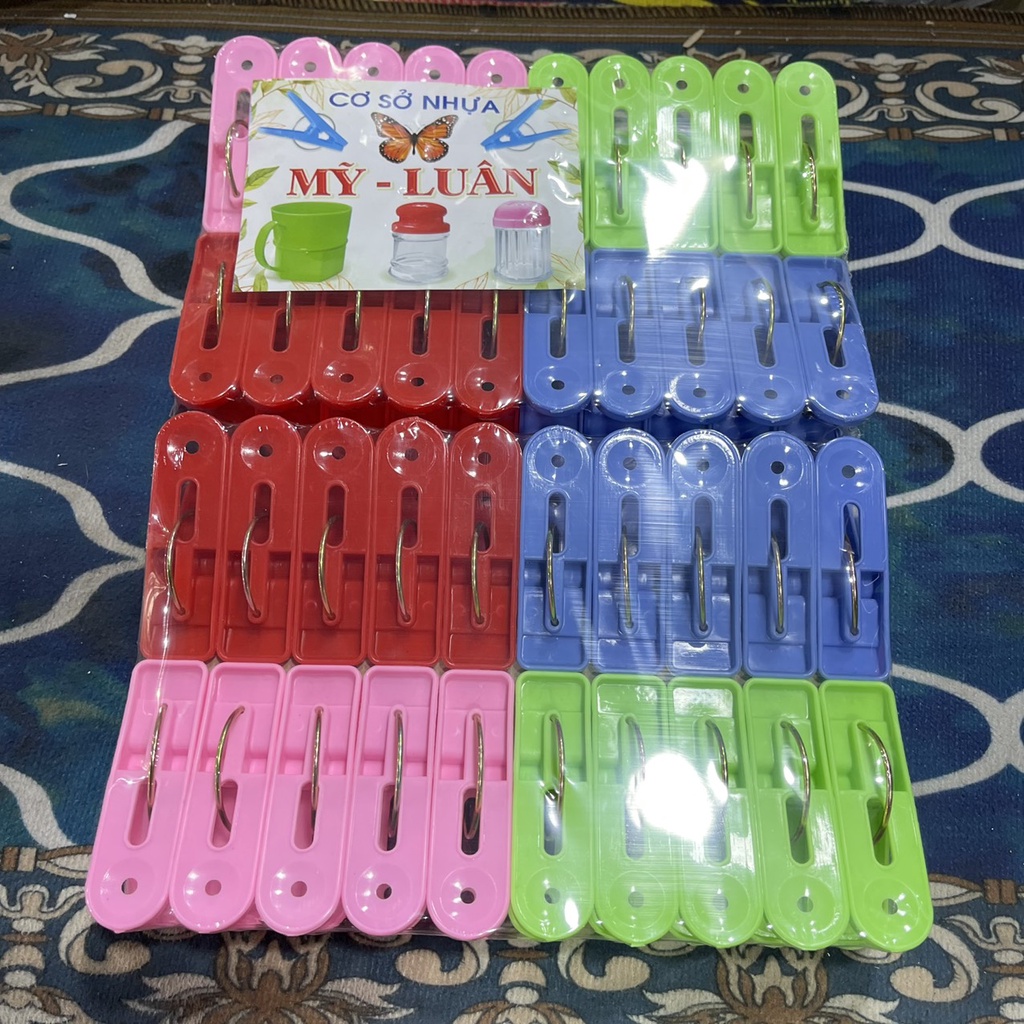 Vỉ 20 Kẹp Quần Áo Nhựa - Vỉ 20 Kẹp Quần Áo Nhỏ Gọn Tiện Lợi Cho Gia Đình