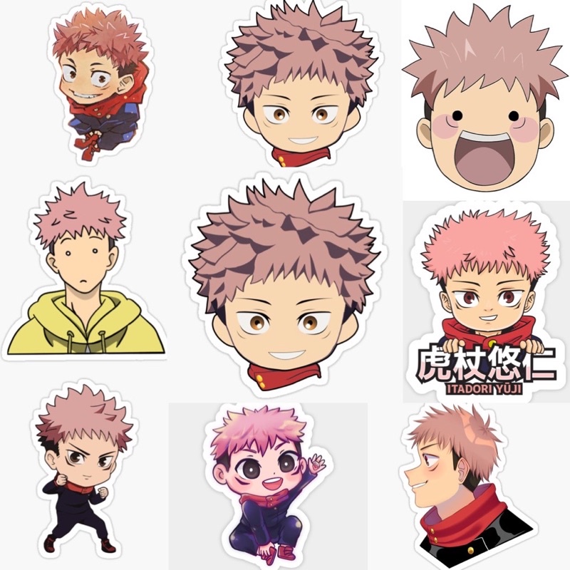 Sticker yuji JuJutsu Kaisen 31-62 ép lụa khác nhau / hình dán Yuji JuJutsu Kaisen