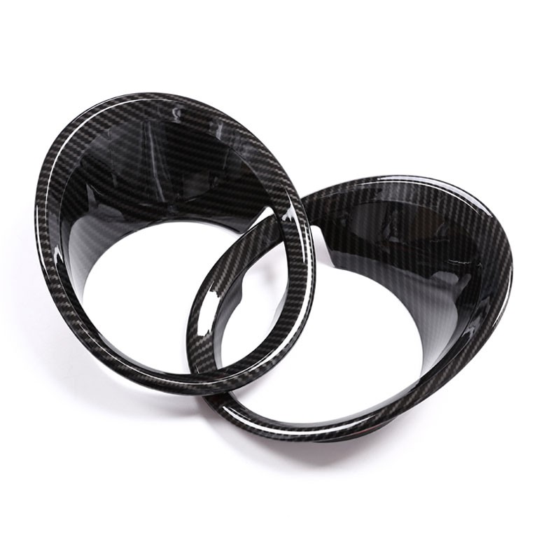 2Pcs Carbon fiber pattern Front Fog Light Lamp Cover Trim Car For Bmw X1 F48 2016-2018 Accessories