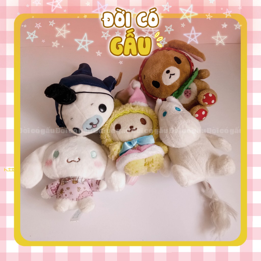 Móc khóa nhồi bông Nhật nhân vật San-X: Cinnamoroll, Sanrio, Mamegoma...