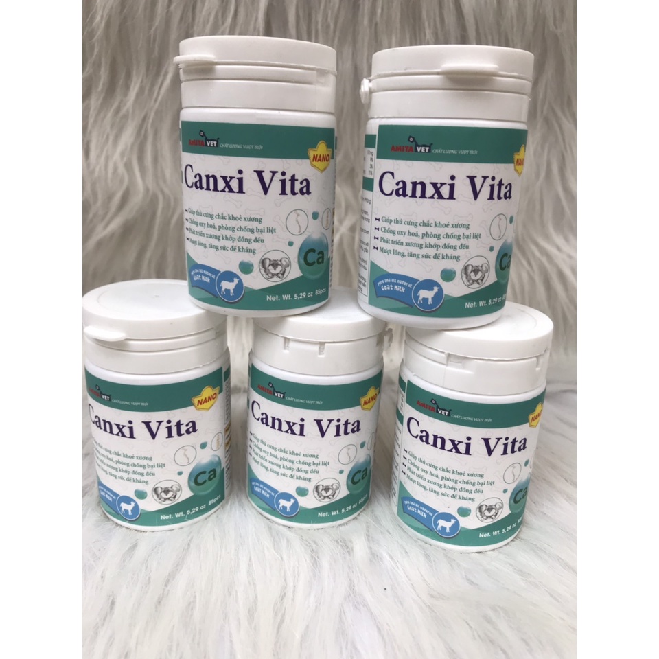 Canxi Vita dành cho chó mèo bổ xung canxi , tăng sức đề kháng hộp 85 viên