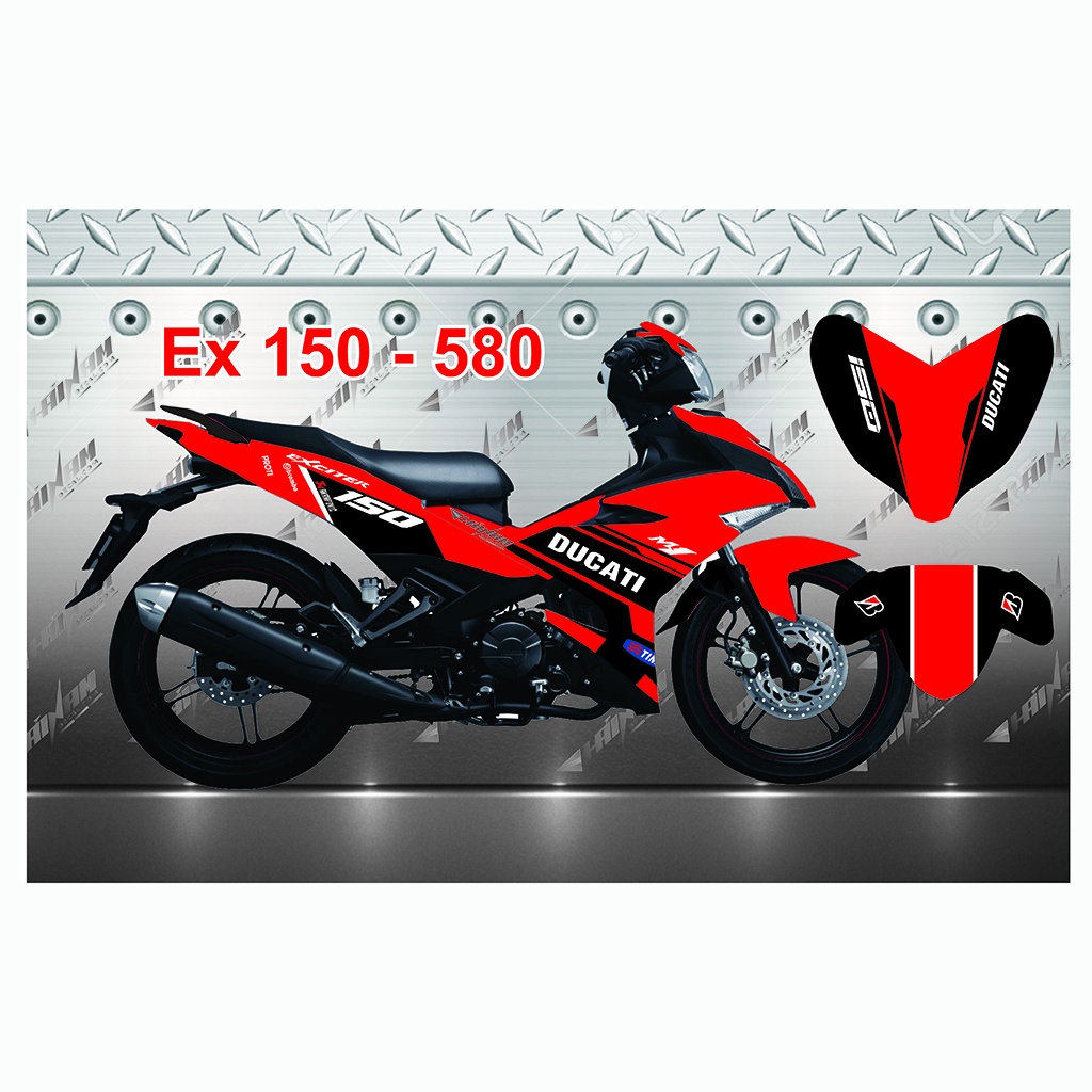 Tổng Hợp Mẫu Tem Trùm Exciter 150 Đỏ Đen Chất