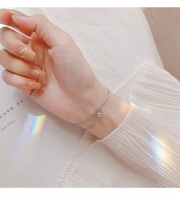 Lắc tay vòng tay hạt bi kiểu hàn quốc nhỏ xinh bạc ý 30%