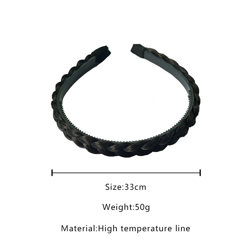 Băng đô tóc giả bện xoắn thời trang Hàn Quốc cho bé gái chống trượt