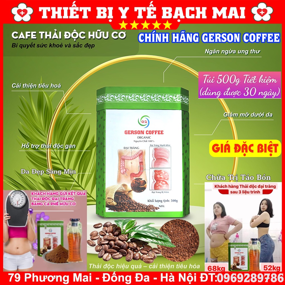 Cà Phê Thải Độc Đại Tràng, Súc Ruột, Thụt Tháo GERSON COFFEE - Hộp 500Gam