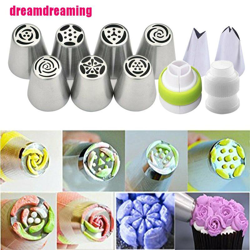 Set 7 Đầu Bắt Kem Bằng Thép Không Gỉ Trang Trí Bánh