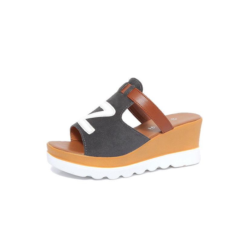 Giày sandal IELGY đế xuồng có miếng xốp chống trượt thời trang mùa hè mới cho nữ