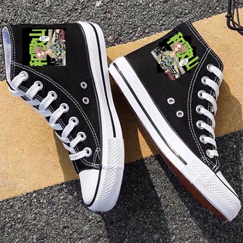 Giày thể thao cổ cao in hình nhân vật TOKYO REVENGERS size nam nữ 35 - 44 thời trang anime chibi