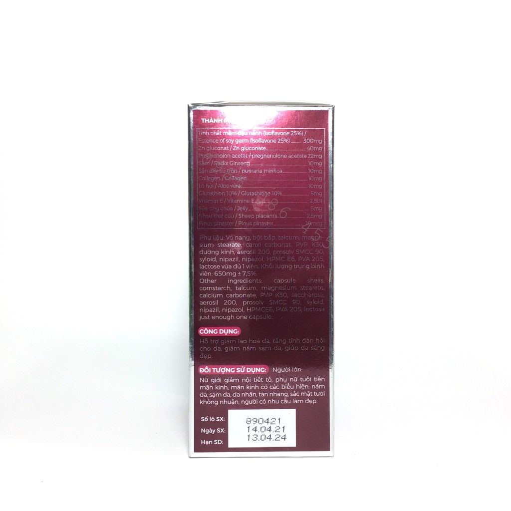 Viên uống tăng cường nội tiết tố nữ Projel - Giúp dưỡng da sáng đẹp, ngăn ngừa lão hoá