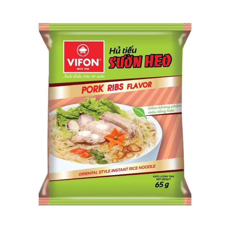 Hủ Tiếu Bò Kho, Nam Vang, Sườn Heo VIFON 65g/Gói