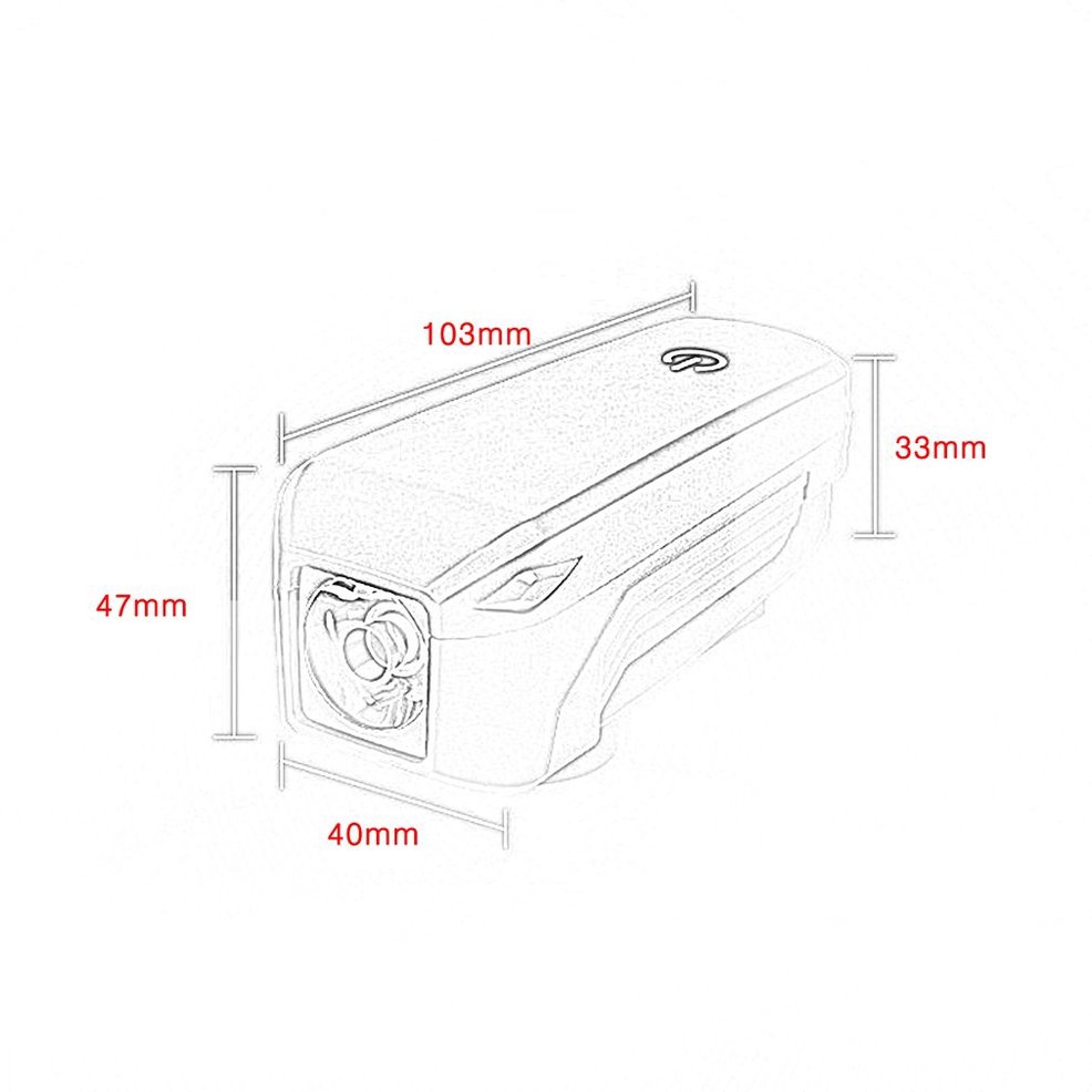 Đèn pha led sạc lại USB chống nước tích hợp chuông chất lượng cao