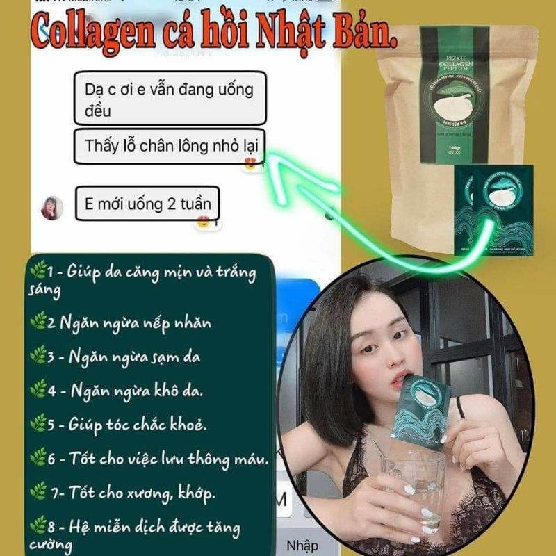 [ƯU ĐÃI][CHÍNH HÃNG]Collagen Cá hồi Pizkie Nhật Bản 5000mg nguyên chất