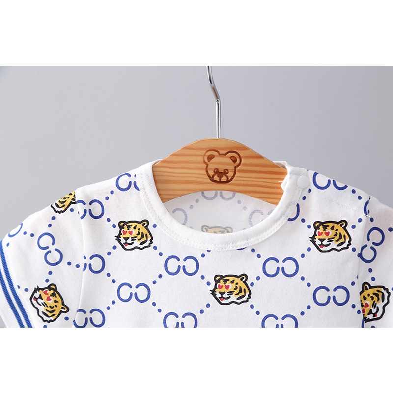 Áo liền quần tay ngắn phong cách Hàn Quốc thời trang mùa hè cho bé