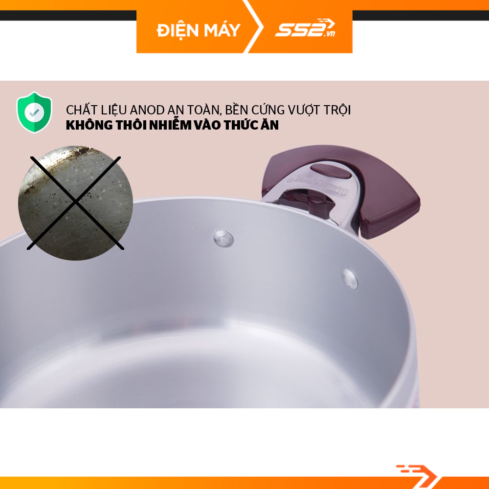 Bộ Nồi Anod Sunhouse SH6633 Quai EB  - Hàng Chính Hãng