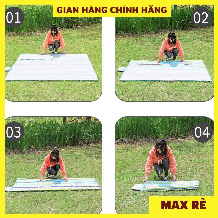 Thảm dã ngoại picnic du lịch, bạt trải picnic cắm trại,đi phượt kết hợp tập yoga gấp gọn sọc kẻ caro giá rẻ