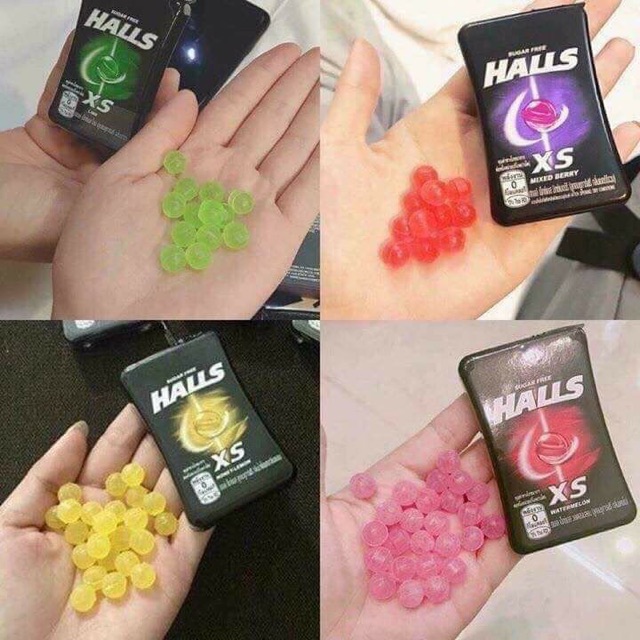 KẸO NGẬM CAI THUỐC LÁ Sugar Free Halls
