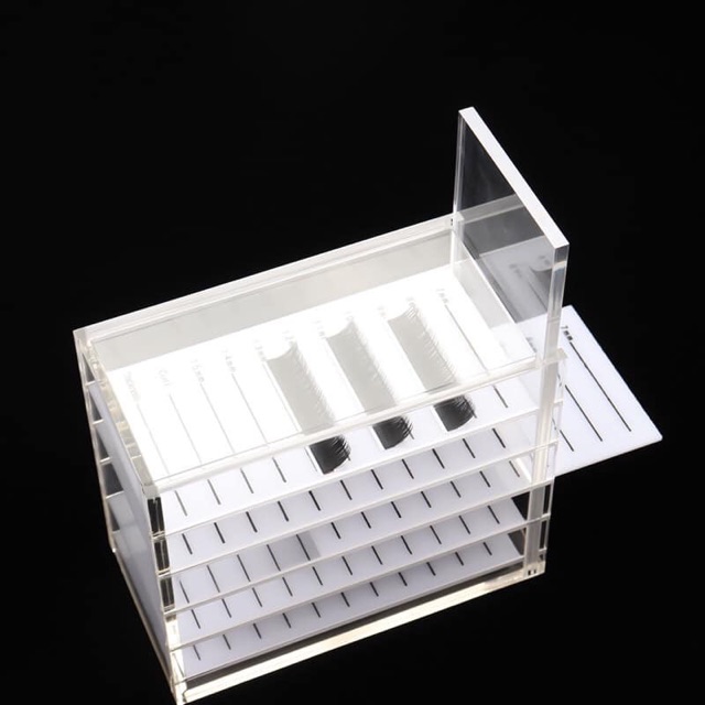 Hộp nhựa mica đựng khay mi 5 tầng