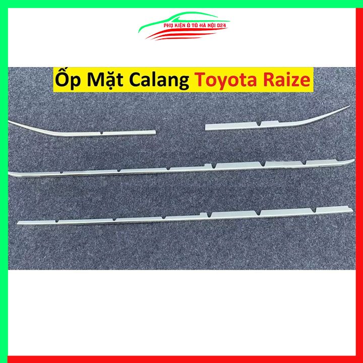 Ốp mặt ca lăng, calang Inox cho xe Raize 2021-2023 thanh dưới biển số ốp lưới tản nhiệt