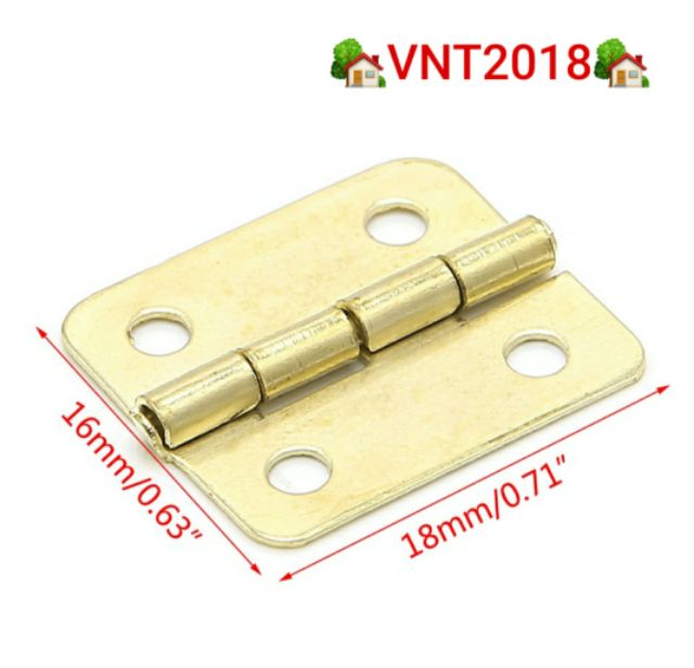 Bản lề mini 18x16mm kèm đinh vít