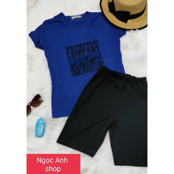 Bộ thun cotton tay ngắn quần lửng