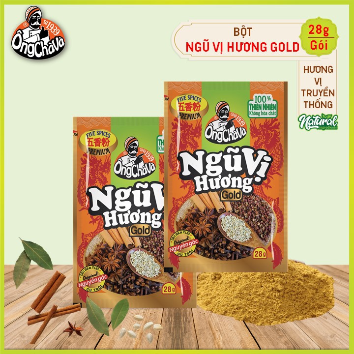 Ngũ Vị Hương Gold Ông Chà Và 28gr - Combo 2 gói x 28g