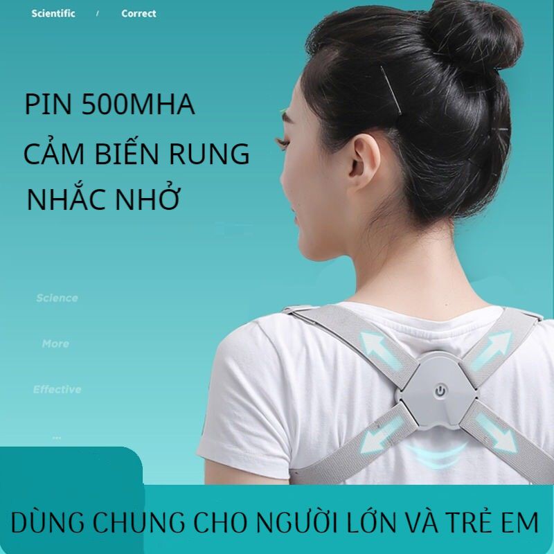 Đai Chống Gù (LOẠI TỐT) Điện Tử Báo Rung Thông Minh Công Nghệ Nhật Bản người lớn, trẻ em, học sinh dùng cho cả nam và nữ