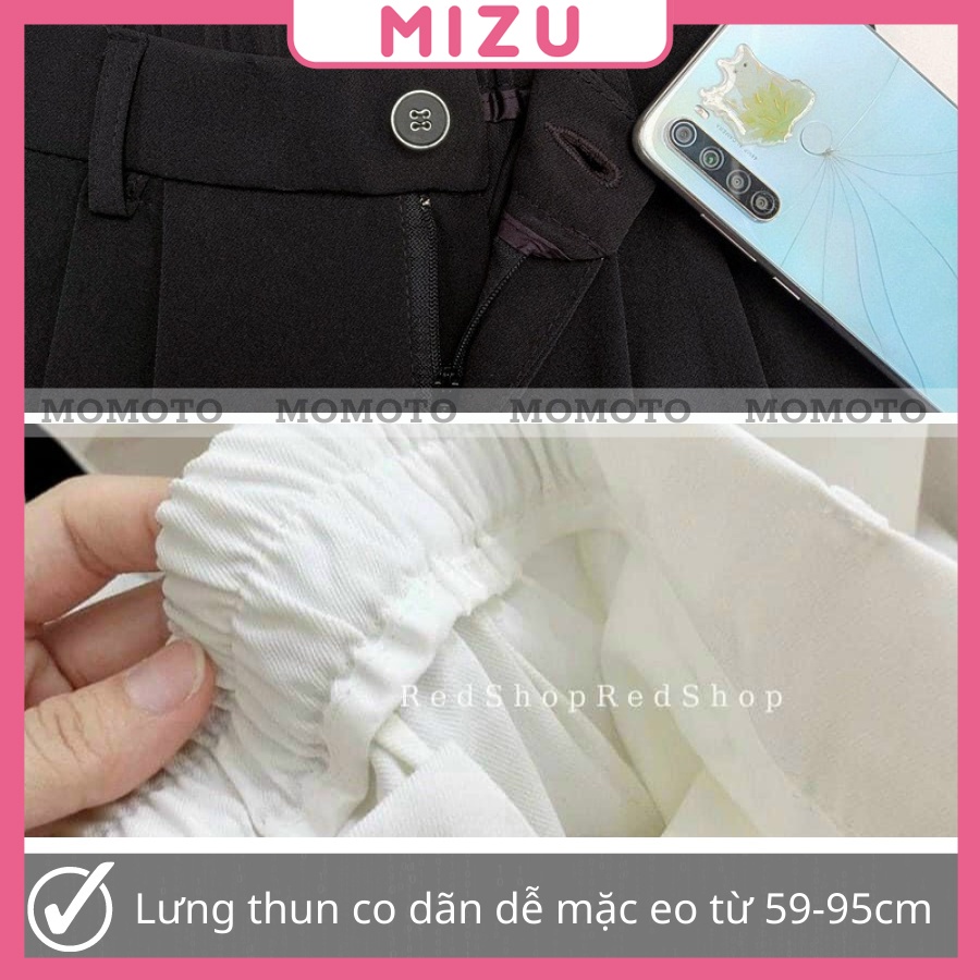 Quần ống rộng suông nữ MIZU lưng cao nhiều màu chất Ruby Hàn dễ phối đồ , Thời Trang Miu Clothing