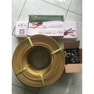 Combo bộ siết dây đai 4 món ( gồm : kiềm bóp đai+căng đai+dây đai+1 kg bọ)
