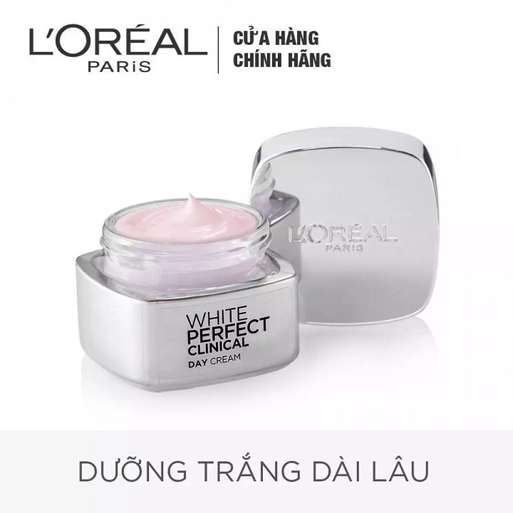 [CHÍNH HÃNG] Kem Dưỡng Trắng Mịn Và Giảm Thâm Nám Ngày Và Đêm L'Oréal White Perfect Day/Night Clinical 50ml