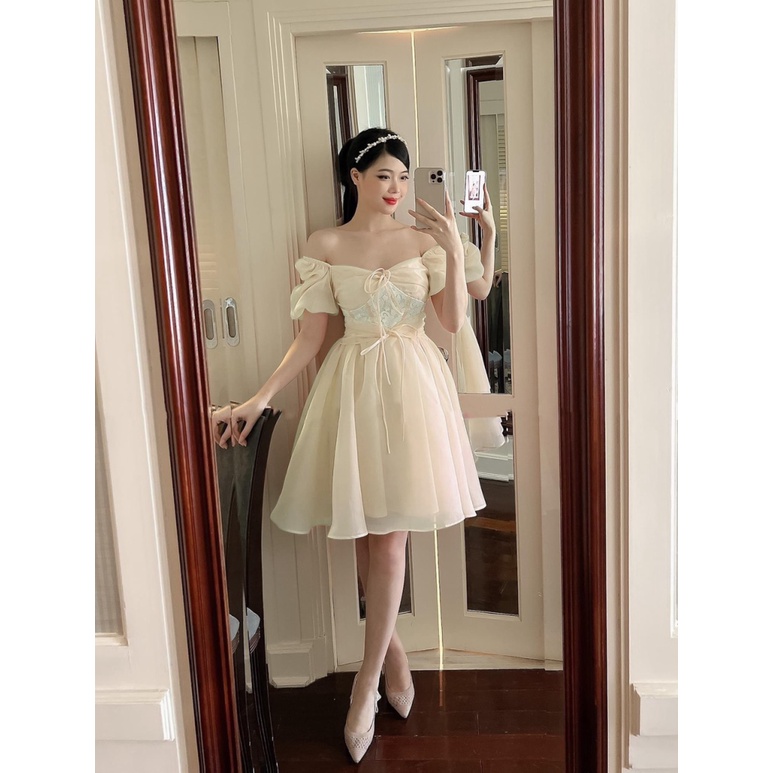 (Free ship) Mẫu Đầm Thiết Kế  Đa Năng -Mặc Trễ Vai Hay Hai Dây Đều Được UP VLTN Shop