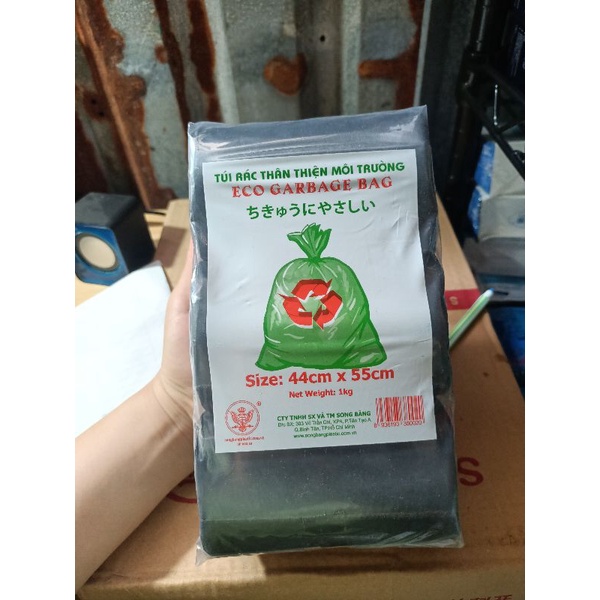 TÚI RÁC TỰ PHÂN HỦY SÉT 3 CUỘN 1KG