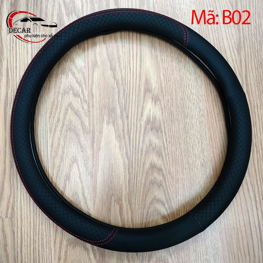 Bọc da vô lăng xe ô tô da mềm giá rẻ , bọc tay lái oto xe hơi phù hợp các dòng xe có đường kính vô lăng 37-38cm B02