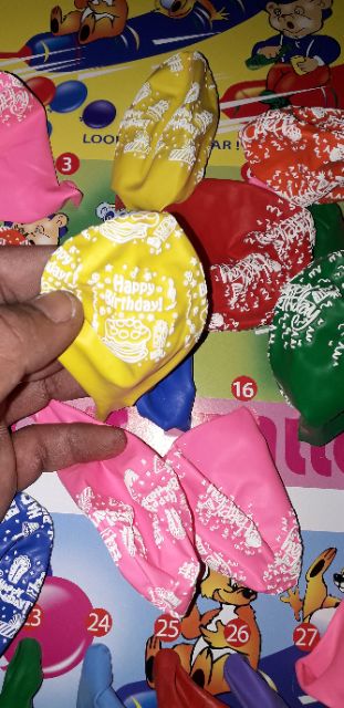 Sét 10 cái bong bóng loại tròn có in chữ Happy Birthday