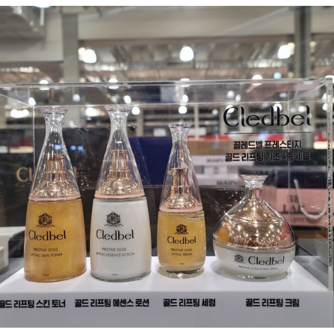 🍁Cledbel🍁 Prestige Gold Lifting 4 loại 1 set/ Skin Toner + Essence Lotion + Serum + Cream