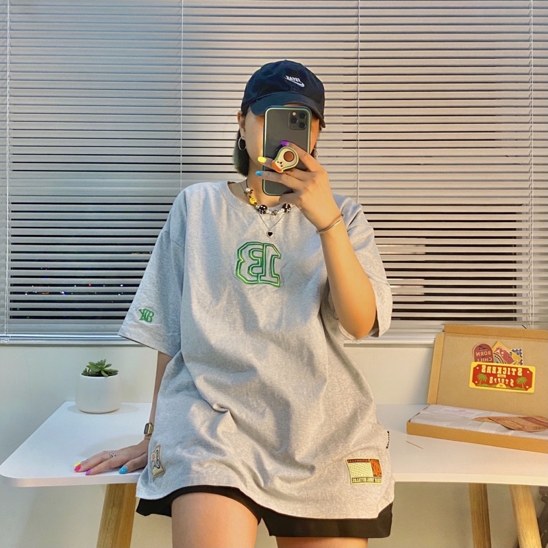 Áo Thun Tay Lỡ Phông Unisex Nam Nữ Chất Cotton Thấm Hút Mồ Hôi Thêu Lucky Number R13 Local Brand Chính Hãng BATIXA