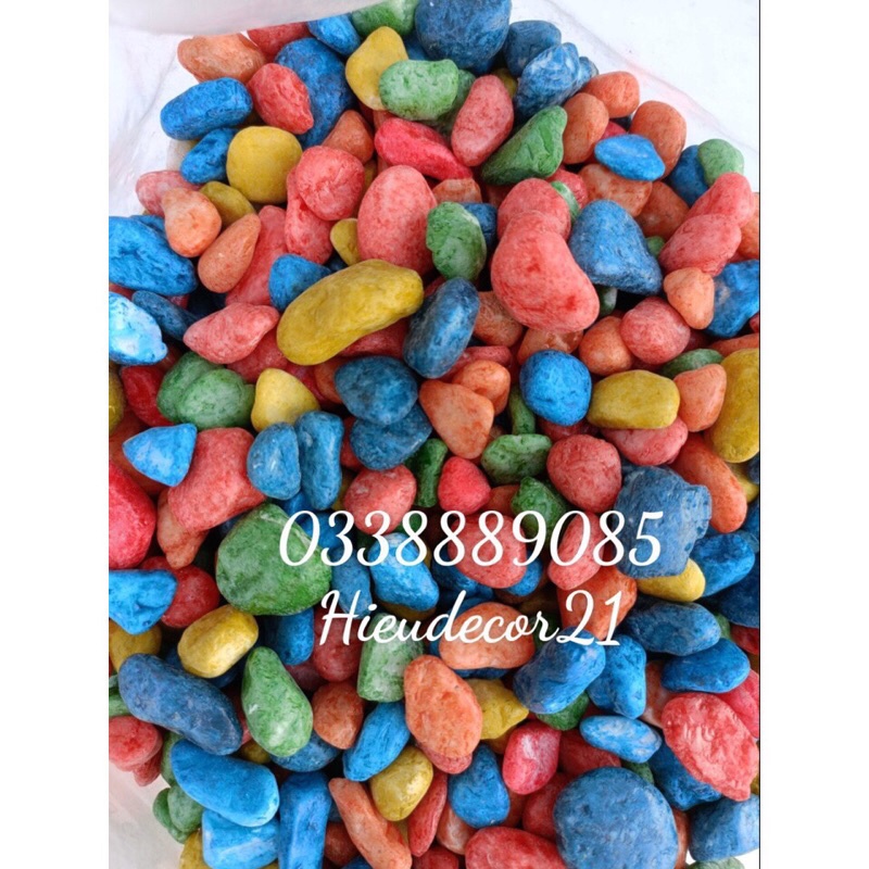 Sỏi sắc màu trang trí bể cá, bỏ lọ hoa derco cực xinh, hàng đẹp và có sẵn