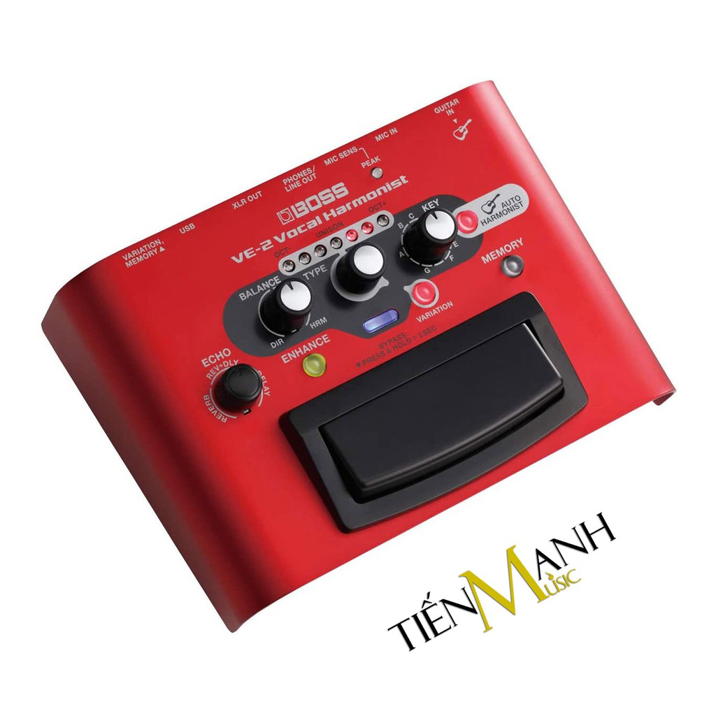 Boss VE-2 Vocal Harmonist Stompbox Tạo tiếng Bè, Vang vọng và chỉnh Tone, Giọng cho Ca sỹ Bàn đạp Phơ Guitar VE2 Singer